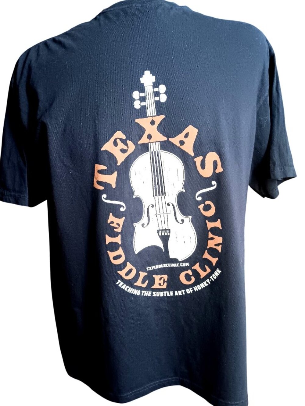 XL True Vintage T-shirt Y2K Texas Fiddle Clinic Comfort Colors 100% Cotton Black